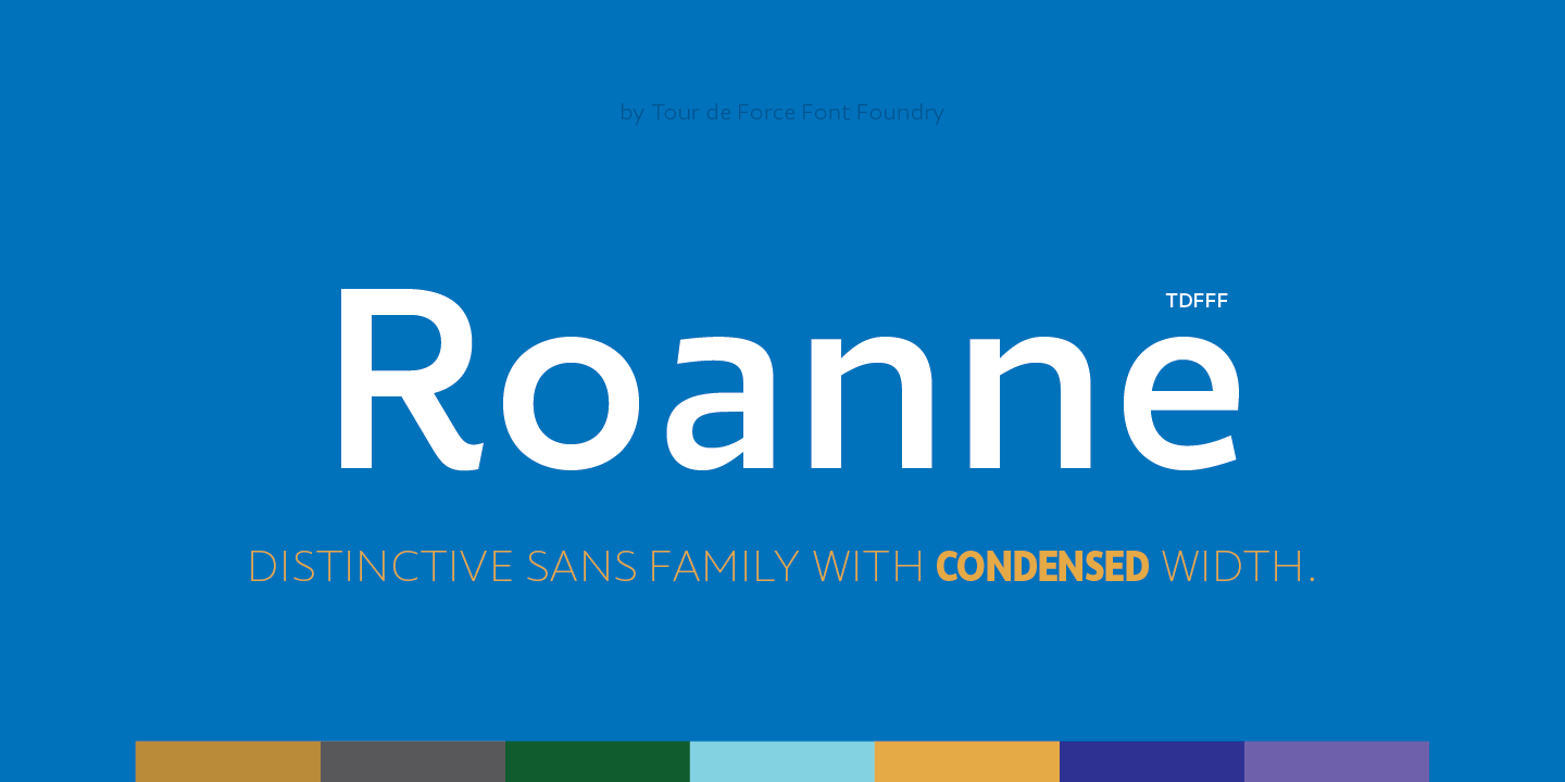 Пример шрифта Roanne Condensed #1